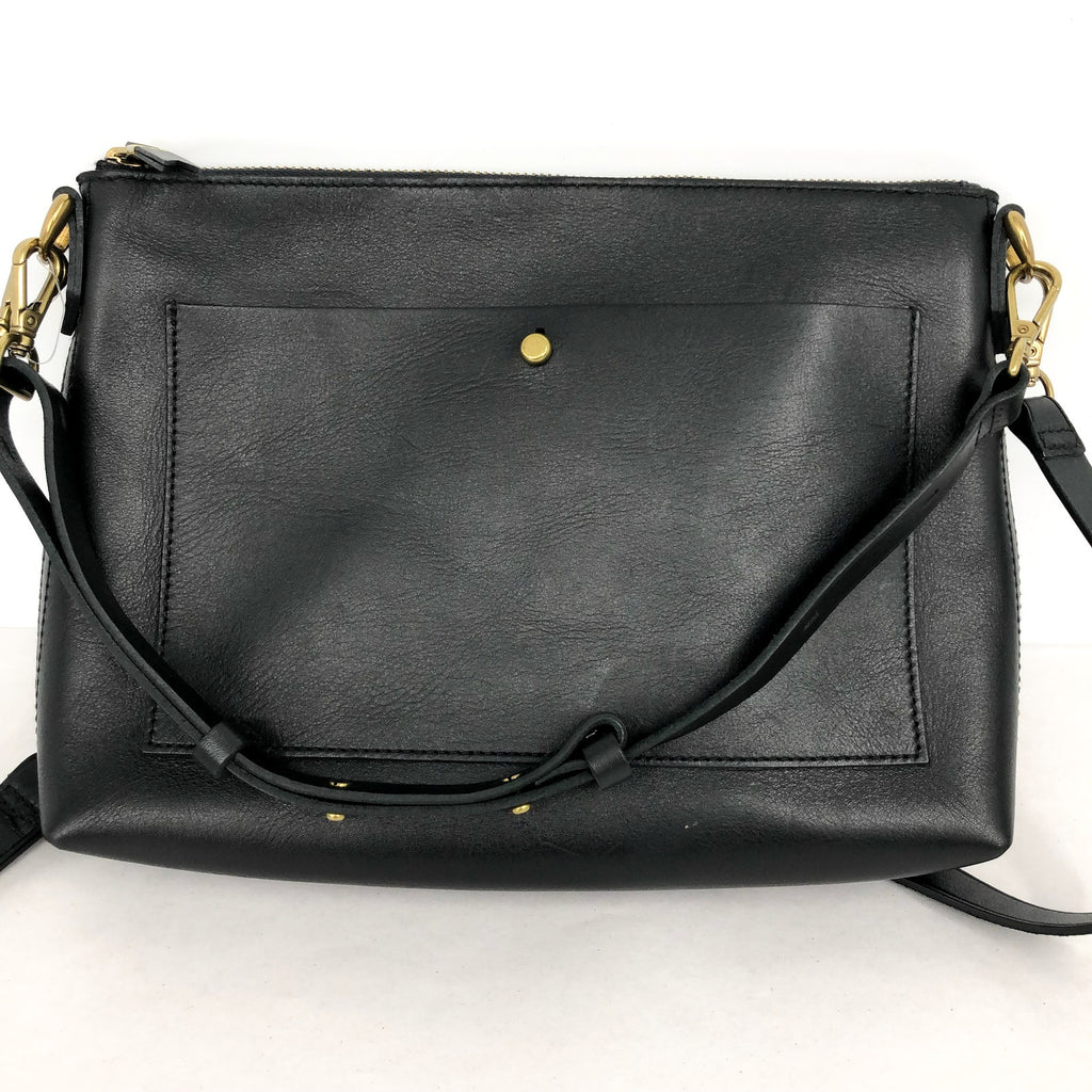 MADEWELL The Transport Shoulder Crossbody Bag Medium Black Leather NC275 NWT