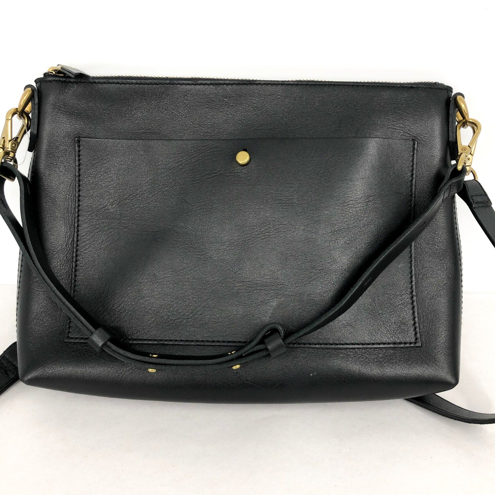 MADEWELL The Transport Shoulder Crossbody Bag Medium Black Leather NC275 NWT