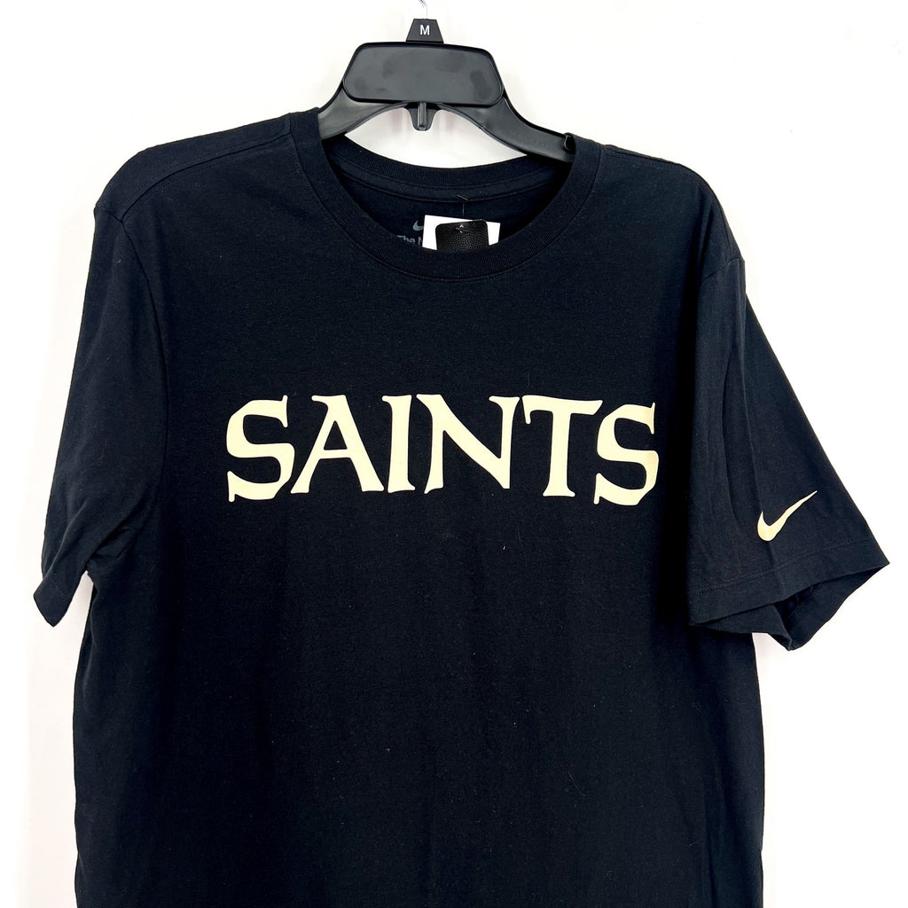 NIKE Mens New Orleans Saints Wordmark Essential T-Shirt Large Black NWT N199-00A