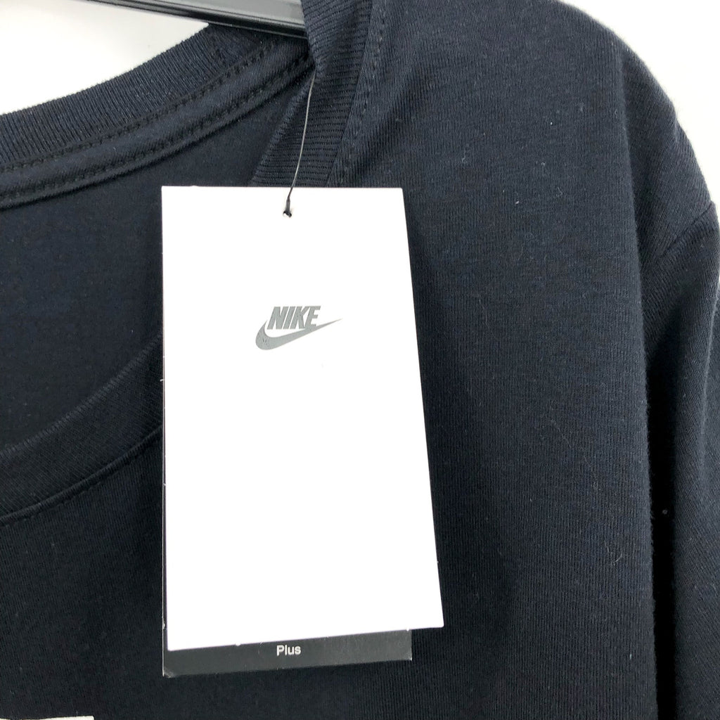 NIKE Women's Club Essentials Logo T-shirt 2X Black Short Sleeve NWT
