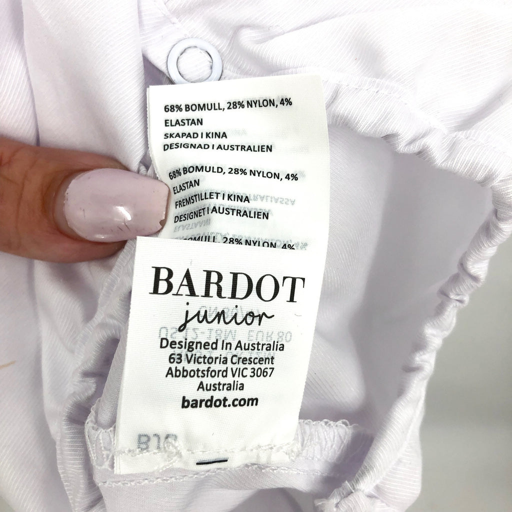 BARDOT JUNIOR Baby Boy Textured Shirt Grow Bodysuit 12-18 Months White NWT