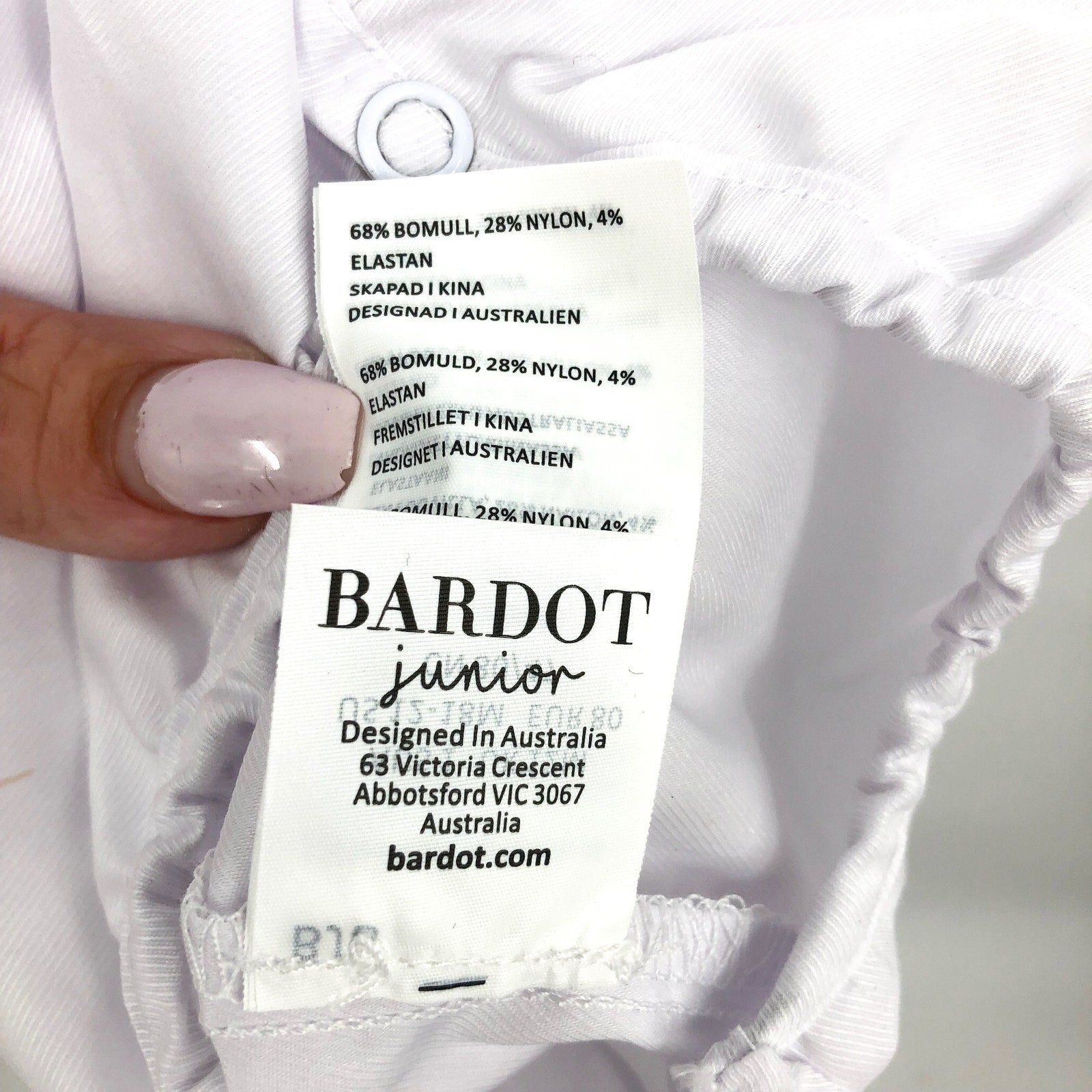BARDOT JUNIOR Baby Boy Textured Shirt Grow Bodysuit 12-18 Months White NWT