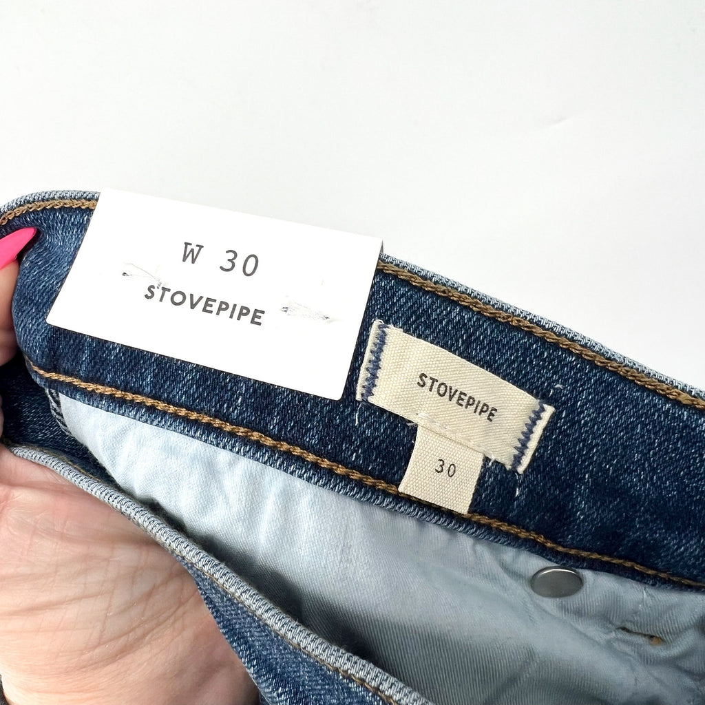 MADEWELL Womens Stovepipe Jeans Size 30 US 10 Blue Slim Straight NU072 NWT