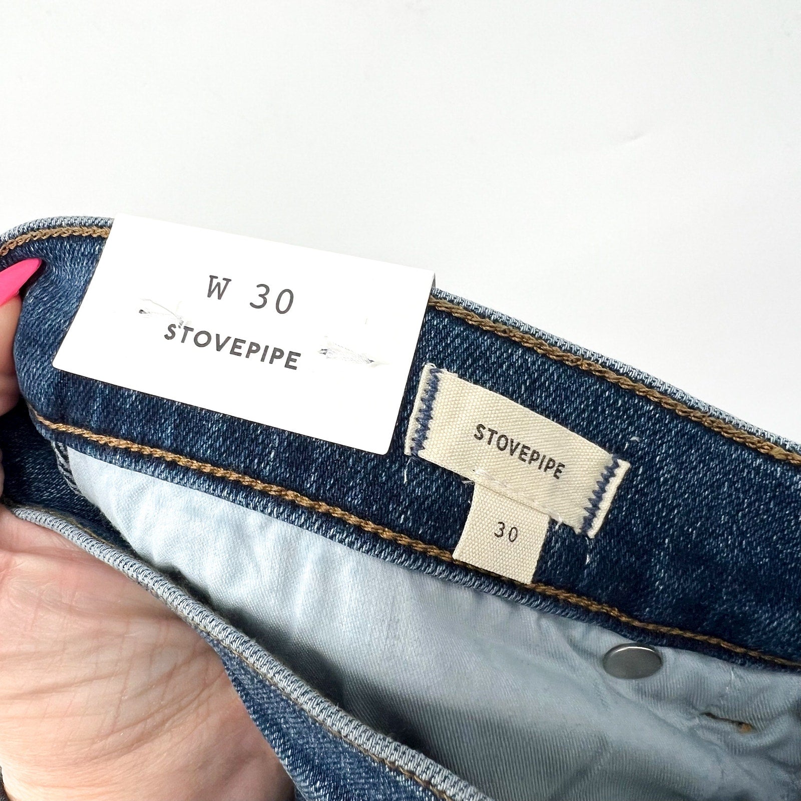 MADEWELL Womens Stovepipe Jeans Size 30 US 10 Blue Slim Straight NU072 NWT