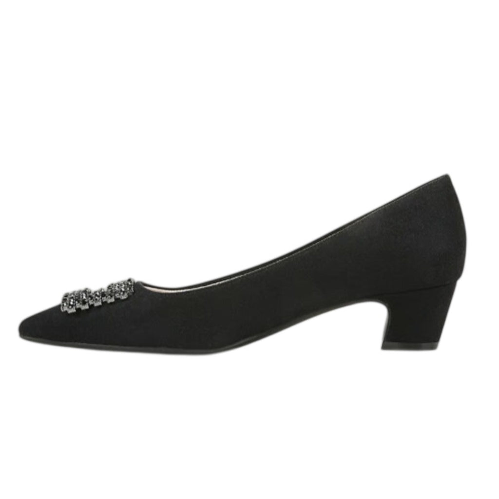 LifeStride Womens Minx Bling Pumps Size 8 Wide EU 38.5 Black Microfiber NWOB