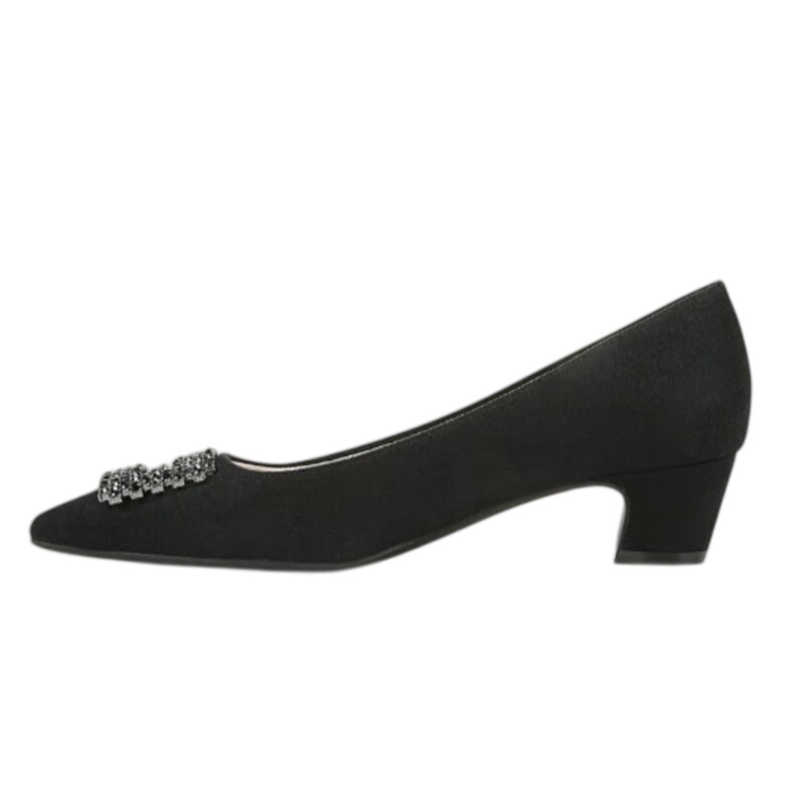 LifeStride Womens Minx Bling Pumps Size 8 Wide EU 38.5 Black Microfiber NWOB
