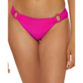 BECCA Women's Monte Carlo Gracie Hipster Bikini Bottom Large Azalea Pink Rib NWT