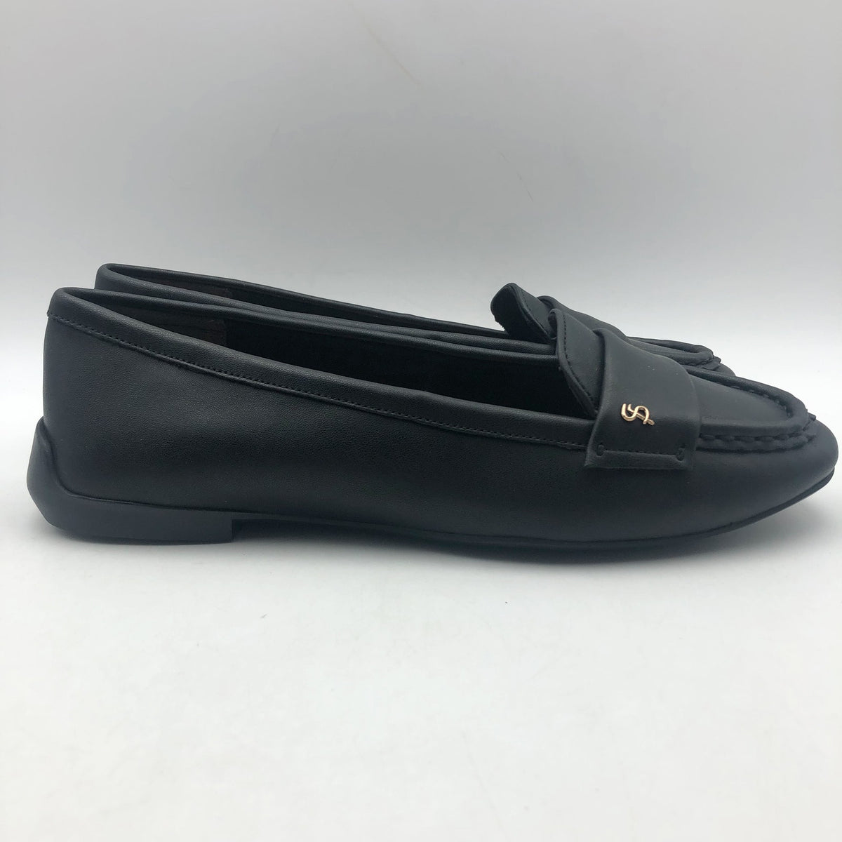 Franco Sarto Womens Faris Slip On Flats Size 6.5 Black Faux Leather NIB
