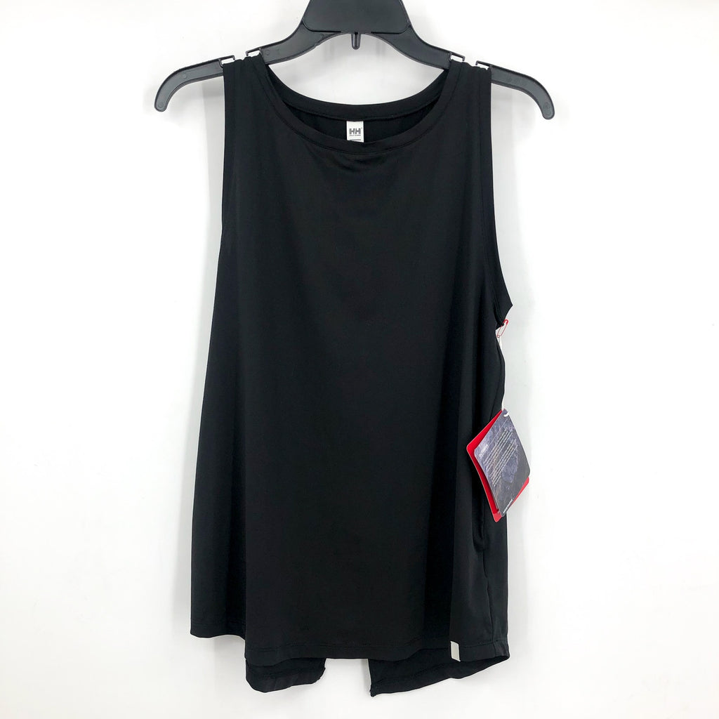 HELLY HANSEN Women's Tech Split Back Tank Top Medium Black Sleeveless NWT