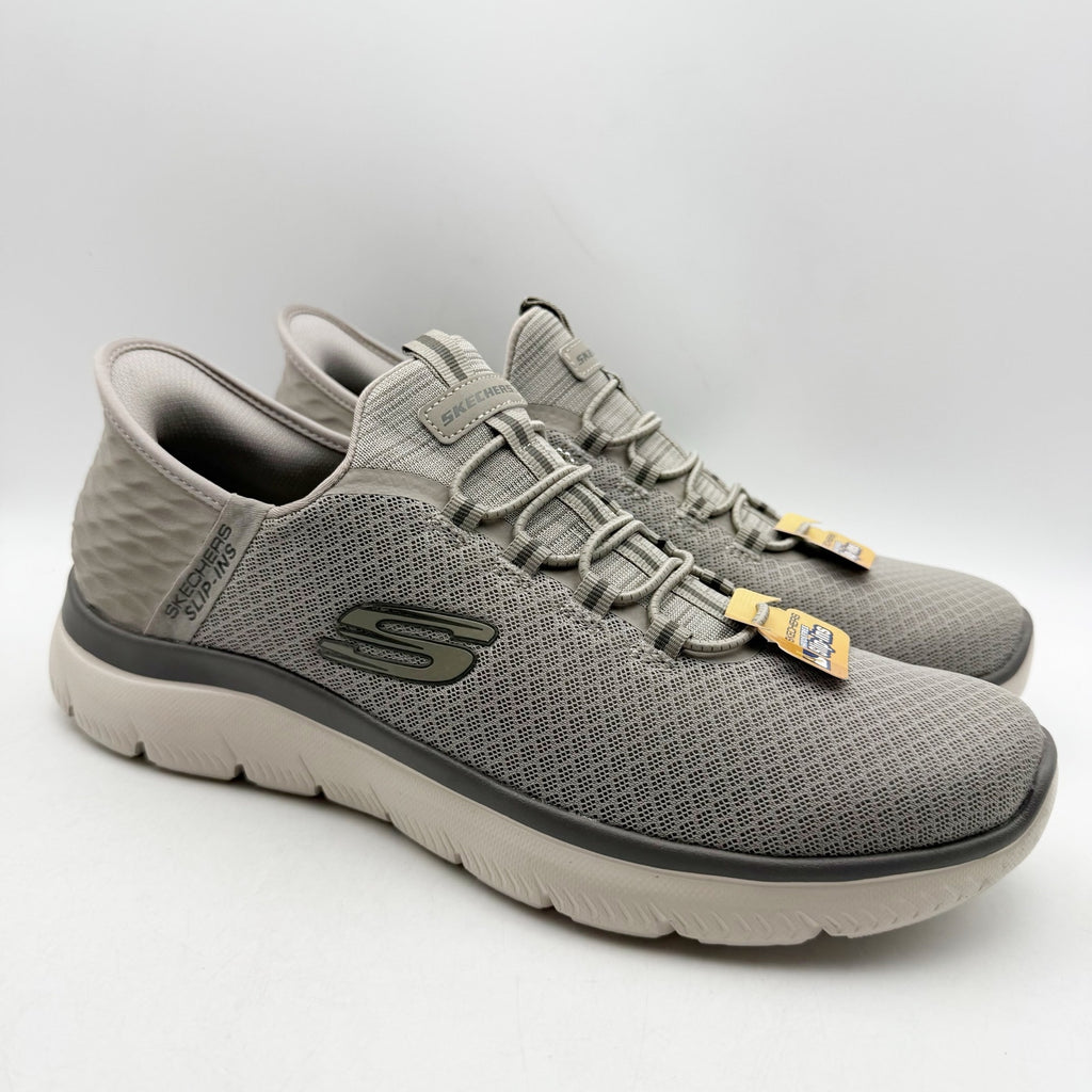 Skechers Mens Summits Slip-Ins Sneakers US 13 EU 47.5 Taupe Grey NWT