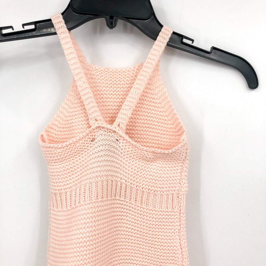 BARDOT Baby Girl Andi Knit Dress 0-3 Months Peach Pink Halter Neck NWT