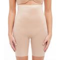 SPANX Invisible Shaping High Waisted Mid Thigh Shorts Small Champagne Beige NWT