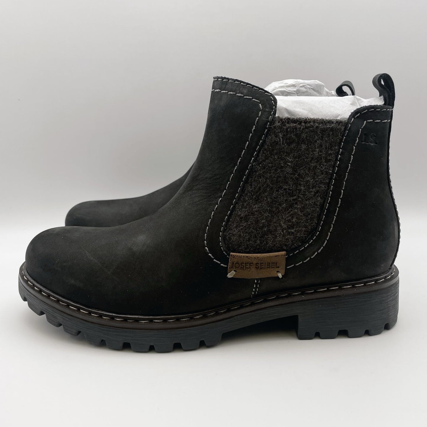 Josef Seibel Women's Marta 03 Boots Size US 8-8.5 EU 39 Black Leather