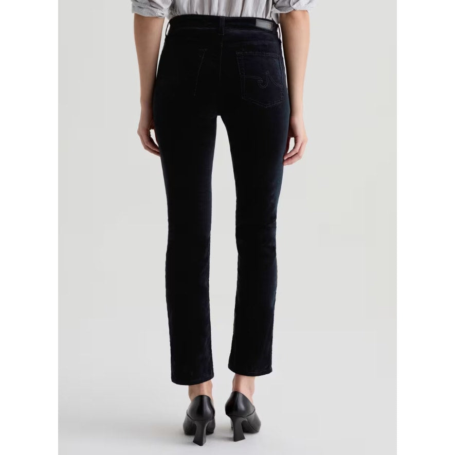 AG ADRIANO GOLDSCHMIED Mari Velvet Slim Straight Jeans SIZE 33 US 16 Black NWOT