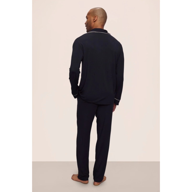 EBRJEY Men's William Long Pajama Set Medium Black Ivory TENCEL Modal NWT