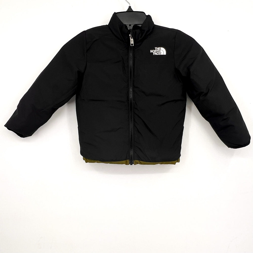 THE NORTH FACE Kids North Down Reversible Puffer Coat Size 4 Black Green NWOT