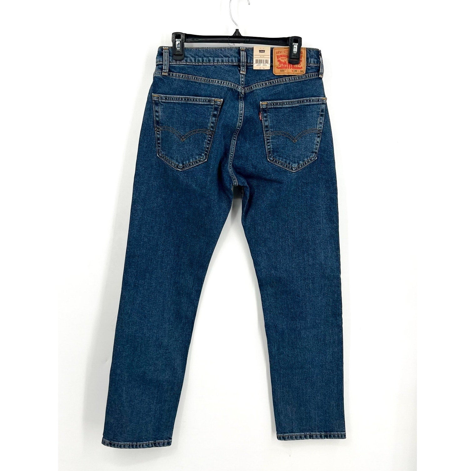 LEVI'S MENS 505 Straight Jeans 30x30 Stonewash Blue Regular Fit 005051454 NWT
