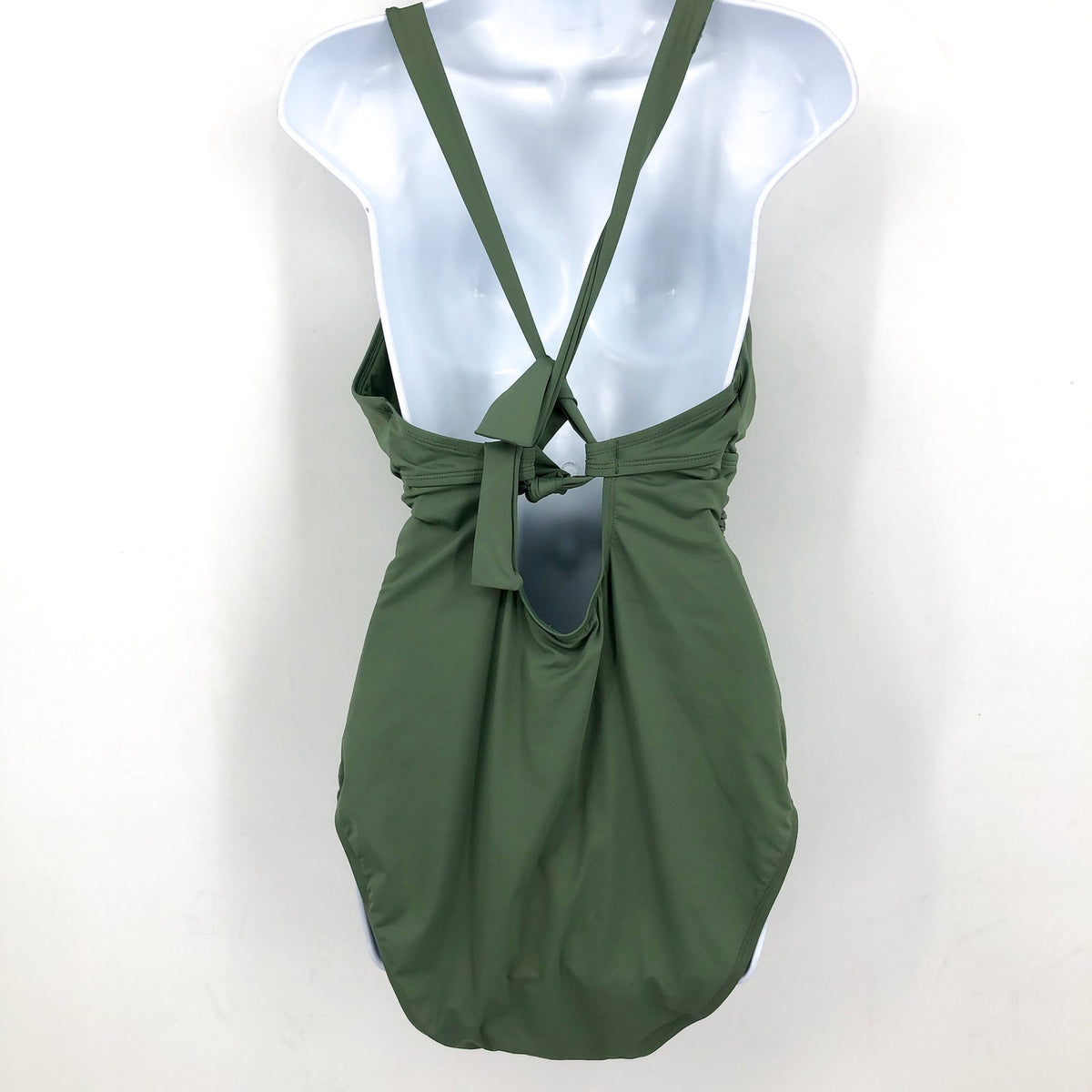 TOMMY BAHAMA Paradise Fronds One Piece Swimsuit Size 4 Green Tea Leaf Vneck NWT