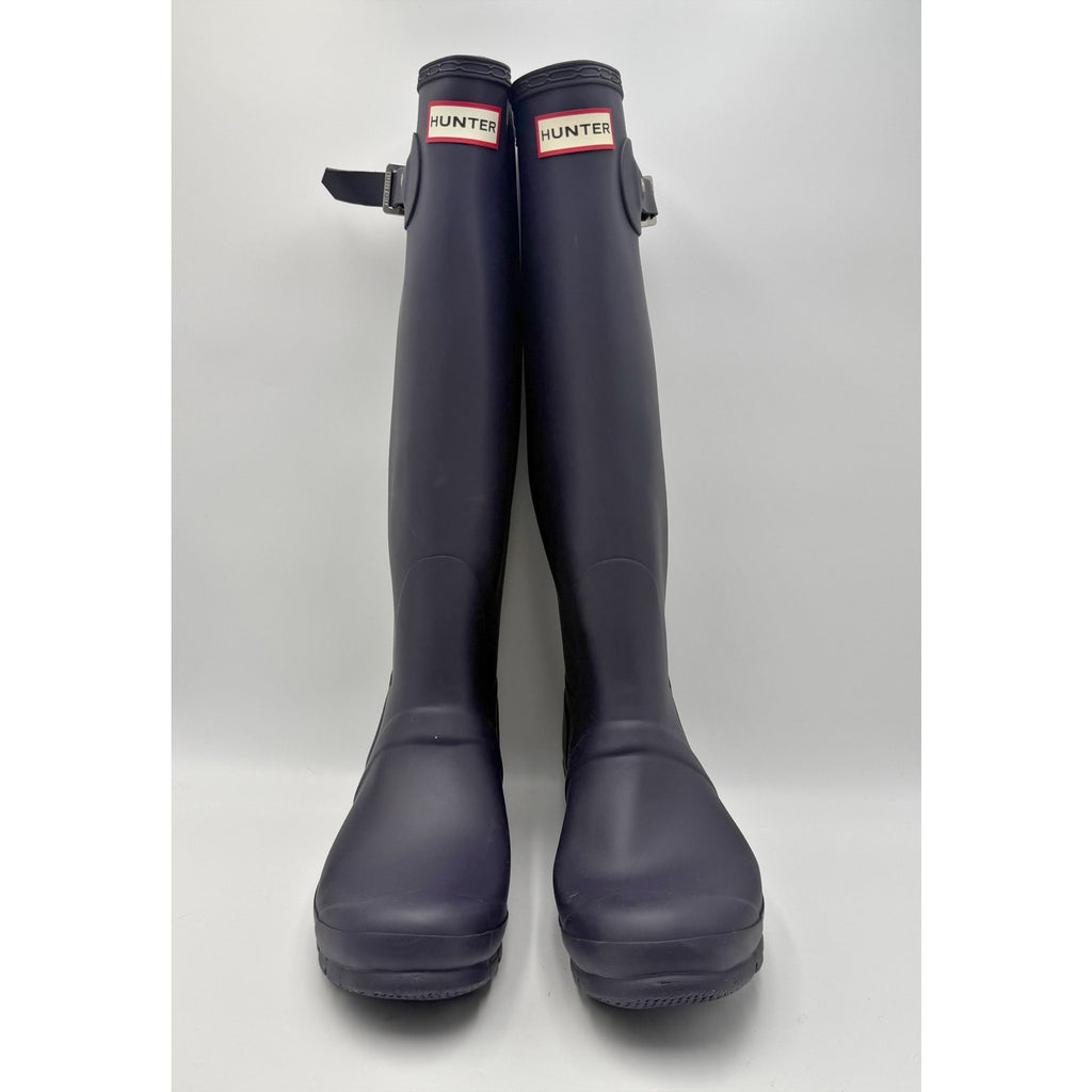 Hunter Womens Original Tall Rain Boots Size 10 Navy Blue Waterproof NWOB