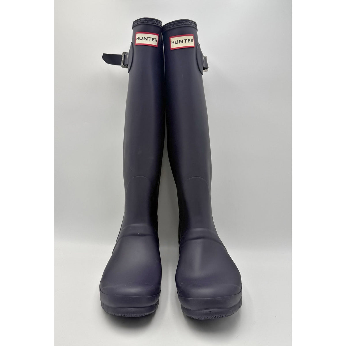 Hunter Womens Original Tall Rain Boots Size 10 Navy Blue Waterproof NWOB