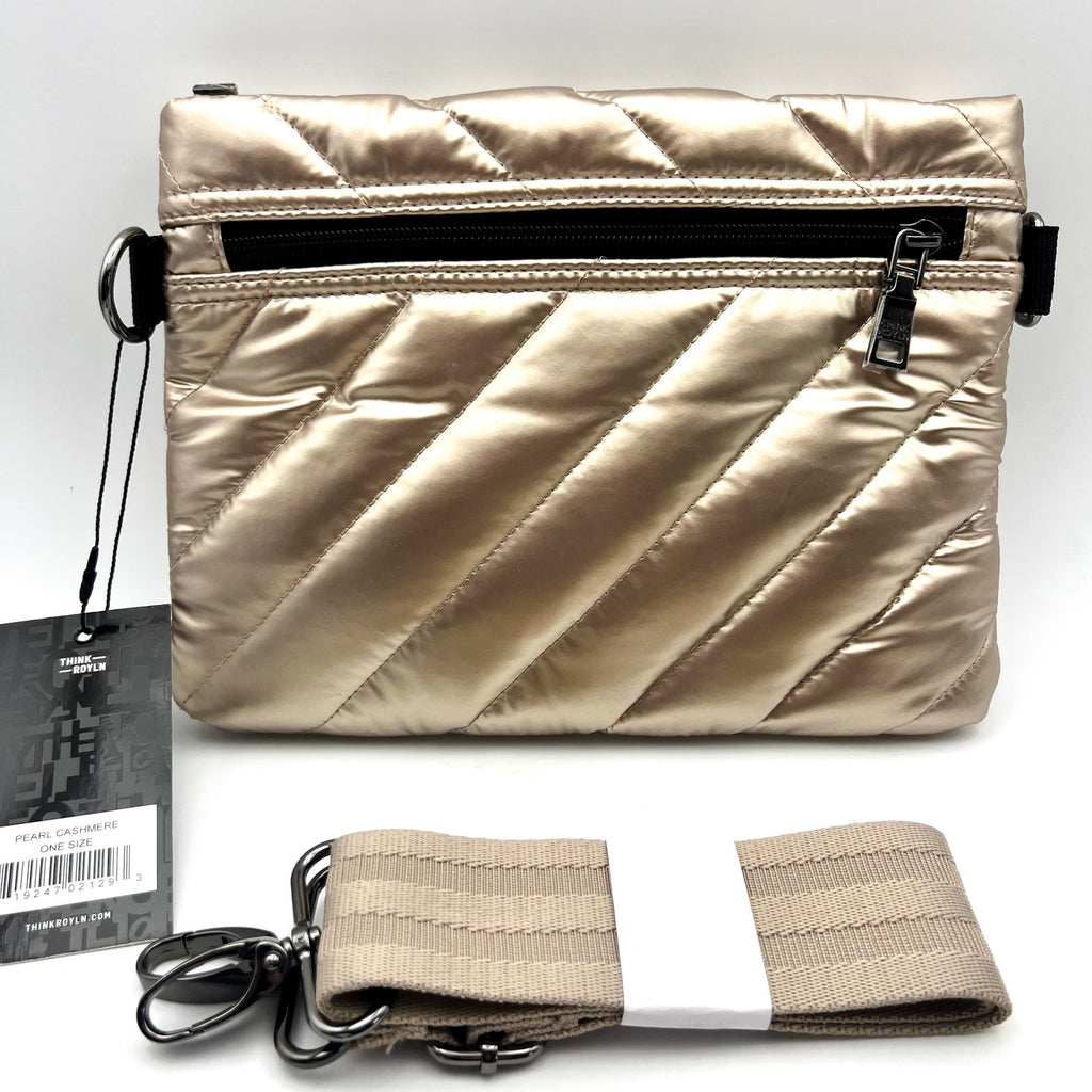 THINK ROYLN Diagonal Bum Bag 2.0 Pearl Cashmere One Size Purse NWT