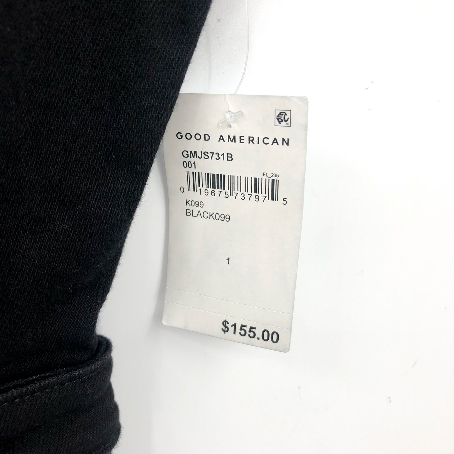 GOOD AMERICAN Women's Fit For Success Jumpsuit 1 Small Black Short Sleeve  NWT