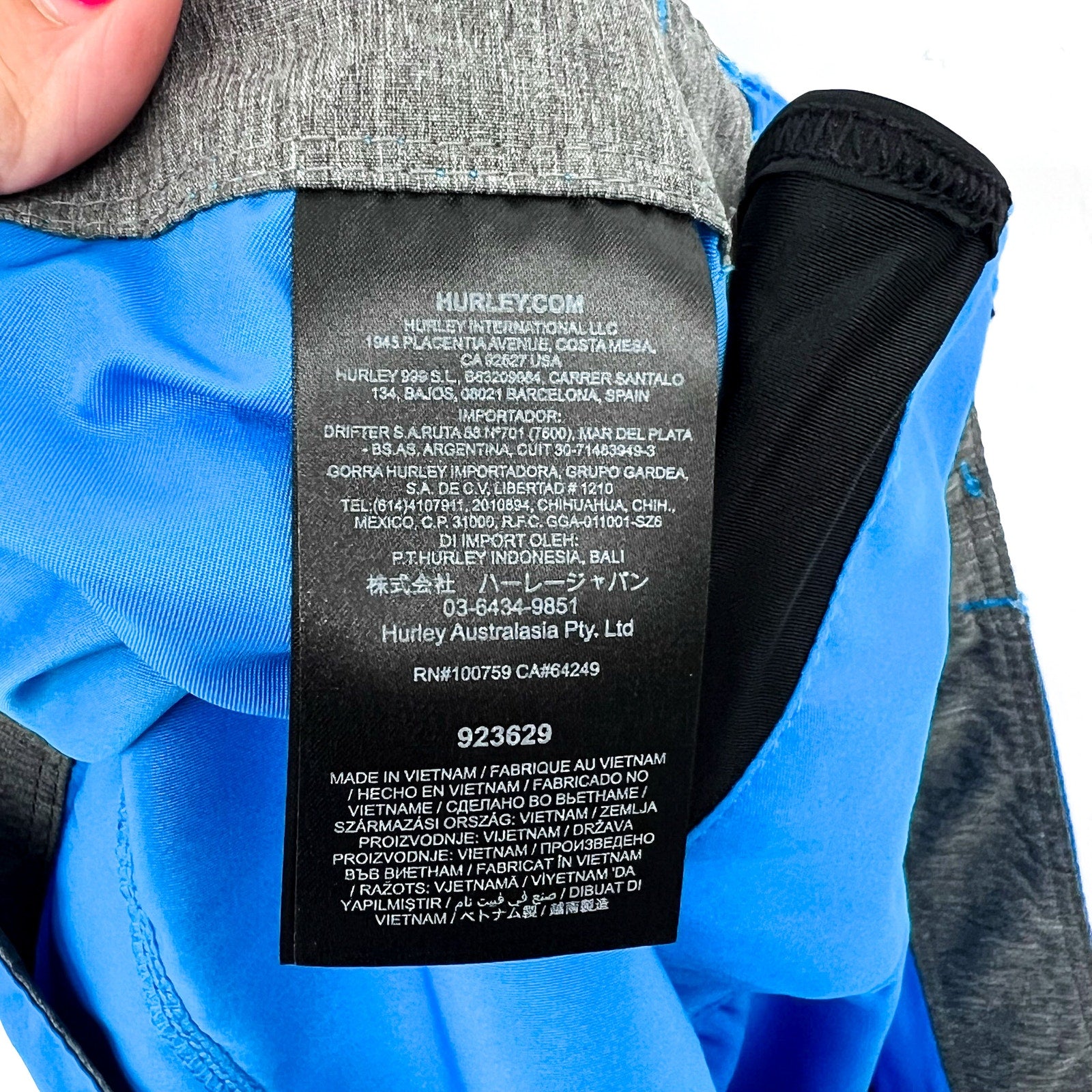 HURLEY Men's One and Only 2.0 21" Boardshorts Size 38 XL Photo Blue NWT