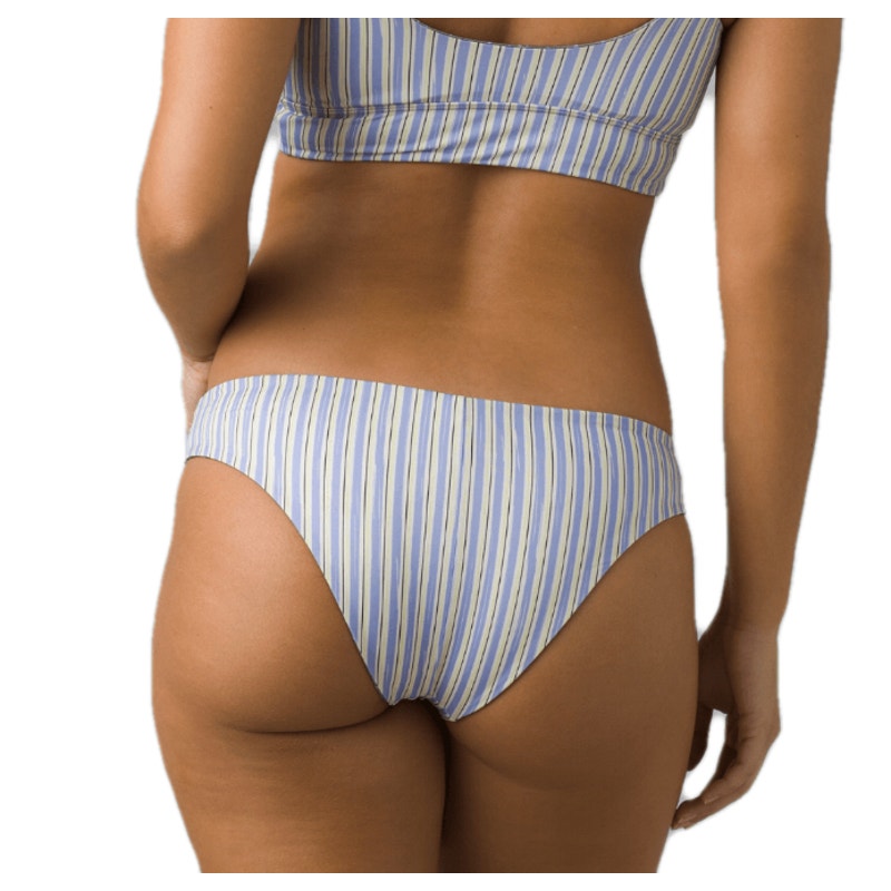 PRANA Women's Gemma Bikini Bottom Small White Horchata Ottoman Low Rise NWT