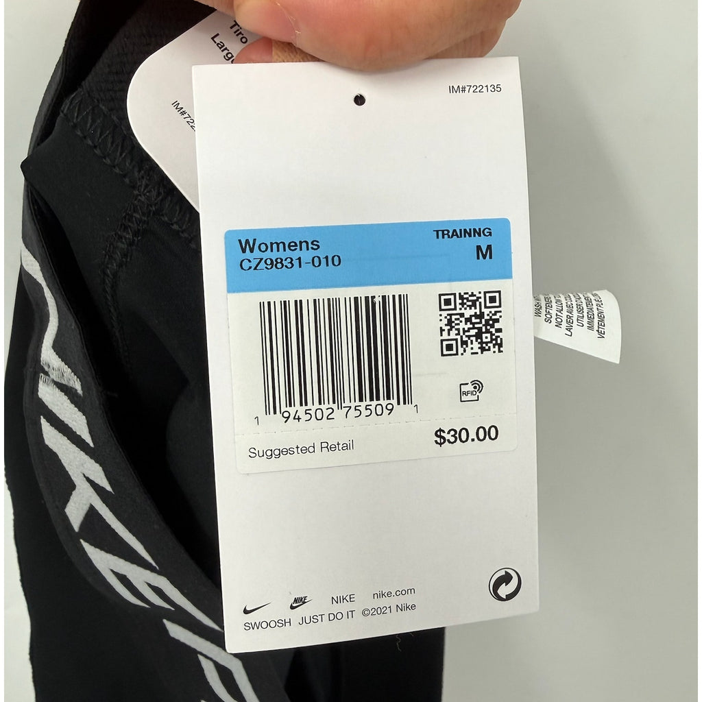 NIKE Pro 365 Dri-FIT Training 3" Mid Rise Bike Shorts Medium Black White NWT