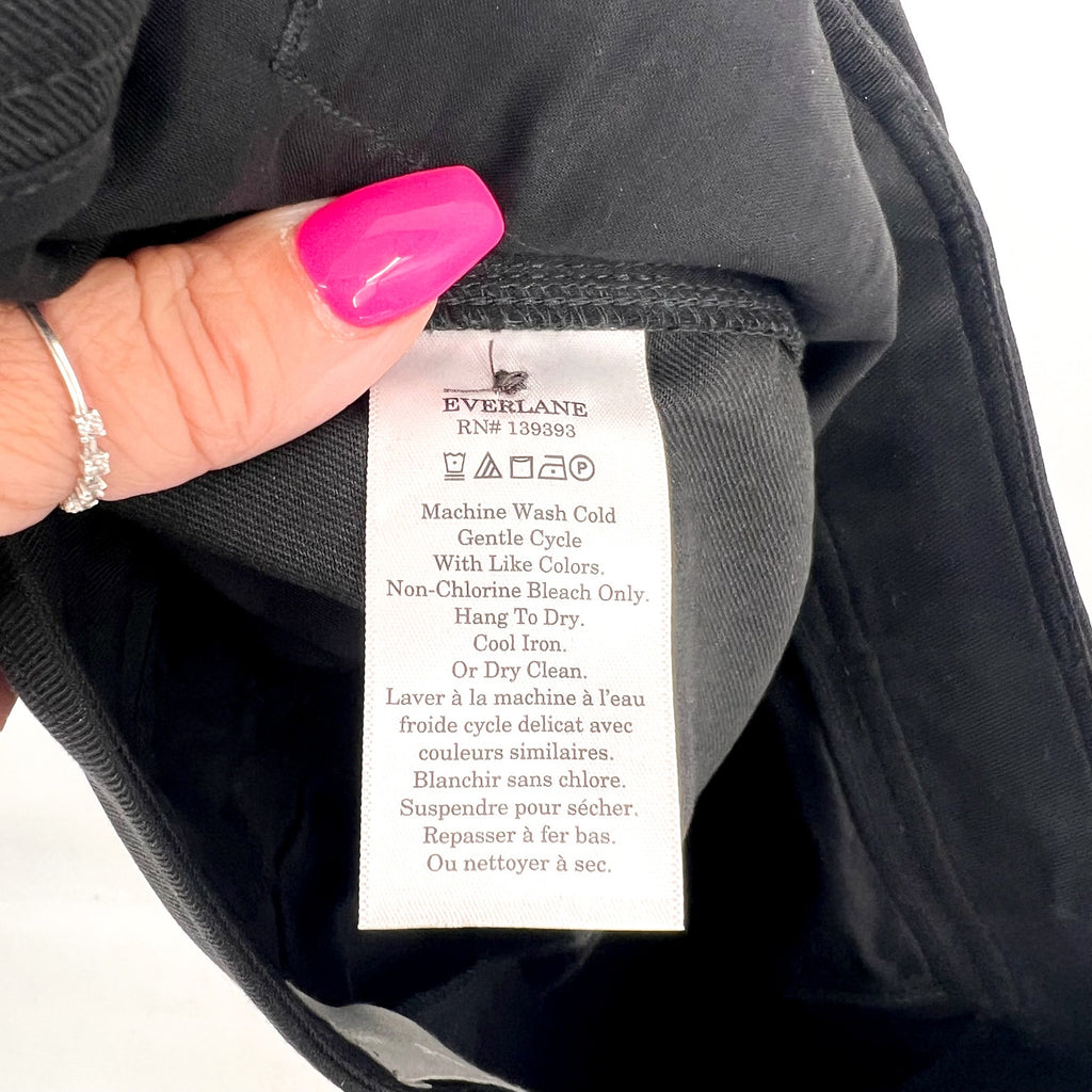 Everlane Womens The Way-High Drape Pants Size 10 Black 31" Inseam Pleated NWT