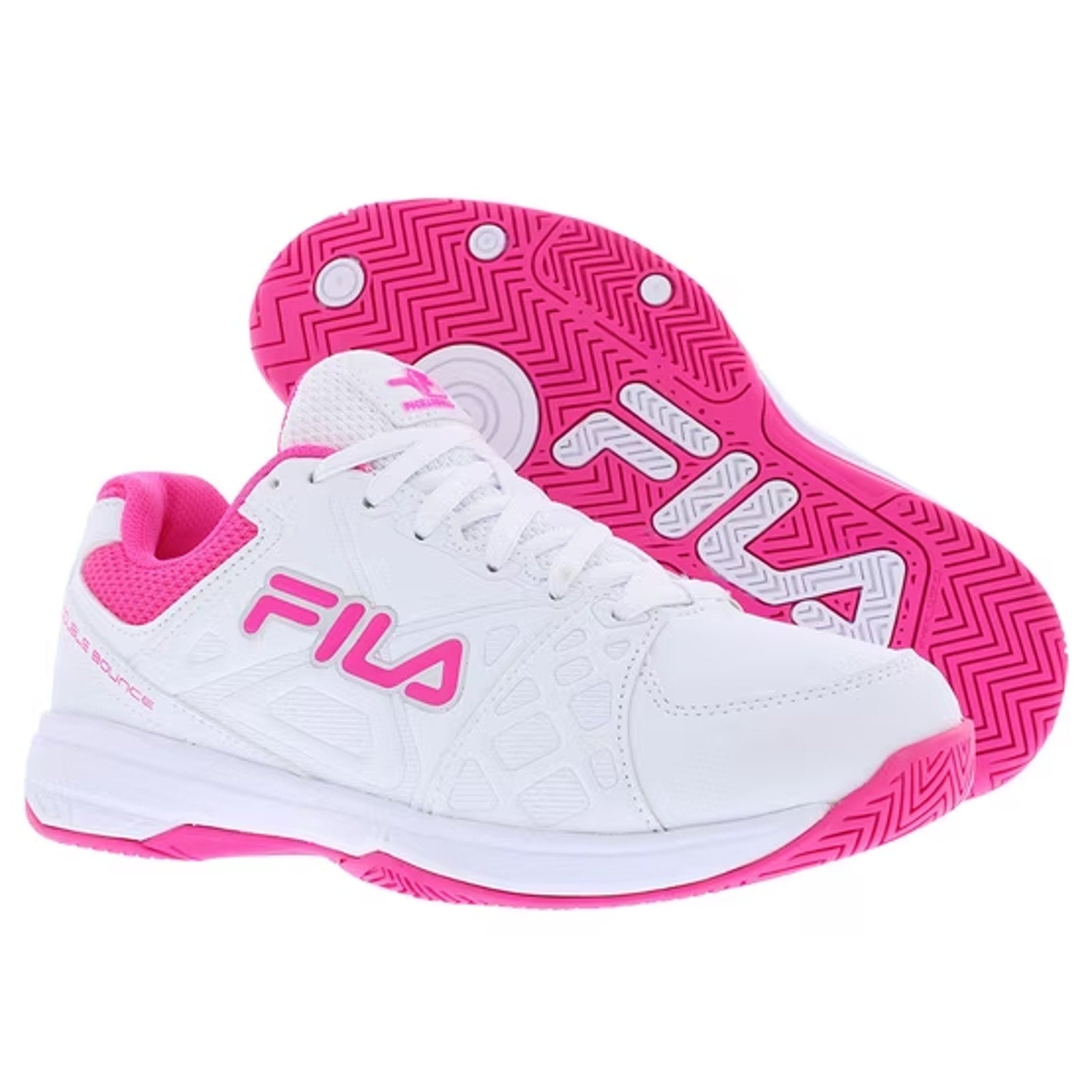 FILA Womens Double Bounce 3 Pickleball Athletic Shoe Size 9 EU 40 White Pink NIB