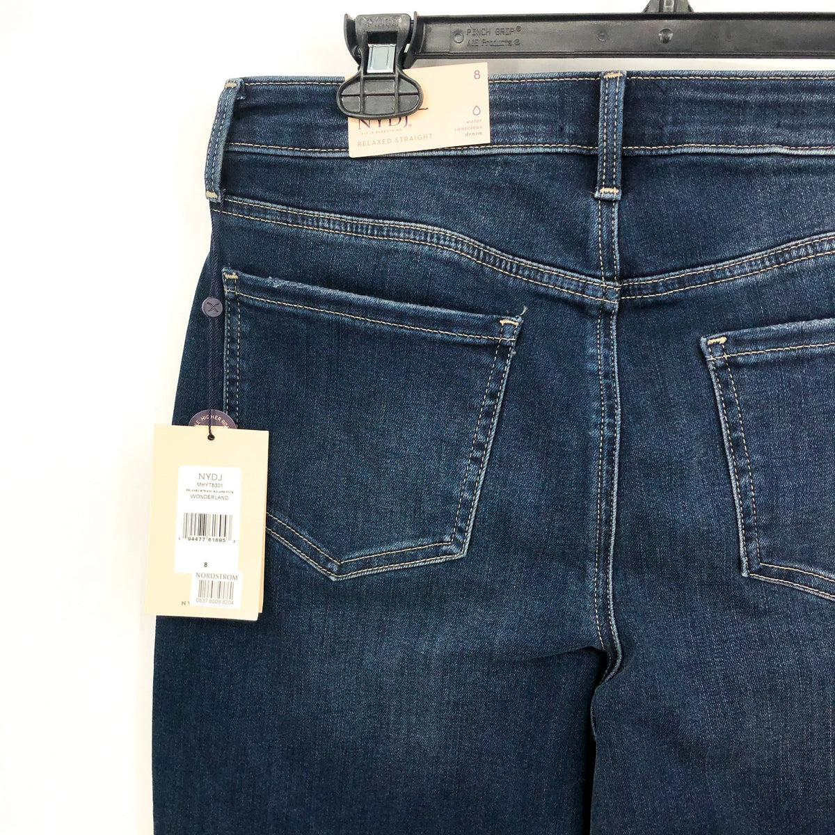 NYDJ Womens Straight Ankle Jeans Size 8 Blue Wonderland Relaxed NWT