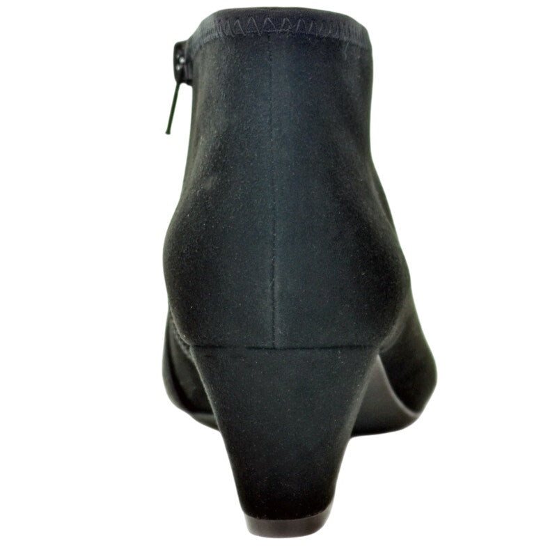 David Tate Womens Anna Bootie US 9.5 M Black Suede Ankle NIB