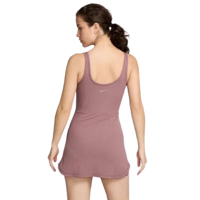 NIKE Women's One Dri-fit Scoop Neck Tank Dress XS Pink Smokey Mauve Skort NWT