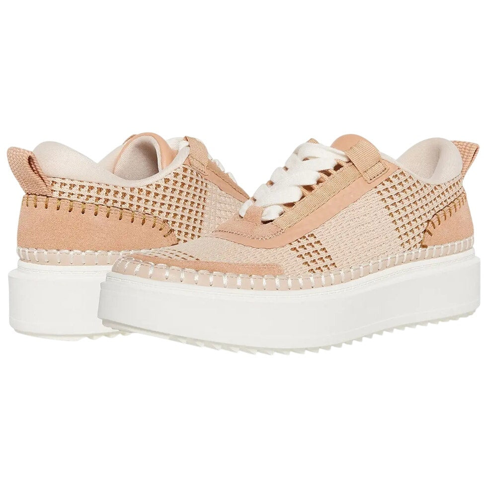 Steve Madden Womens Charlie Casual Sneakers Size 7.5 M Tan Light Brown Woven NIB