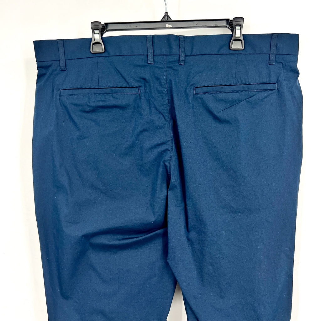 EVERLANE Mens Air Chino Pants 38x30 Navy Blue Stretch Cotton Poplin Slim Fit NWT