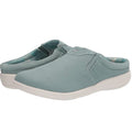 Spenco Womens SIESTA NUEVO Casual Slides Size 7.5 Mineral Blue Canvas Clogs NIB
