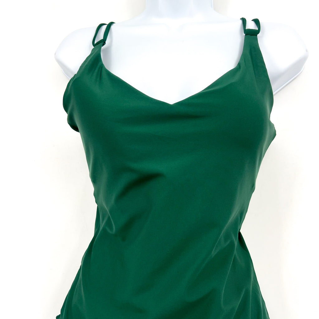 SUNSETS Women's Veronica One Piece Swimsuit Large Island Green Criss-Cross NWT