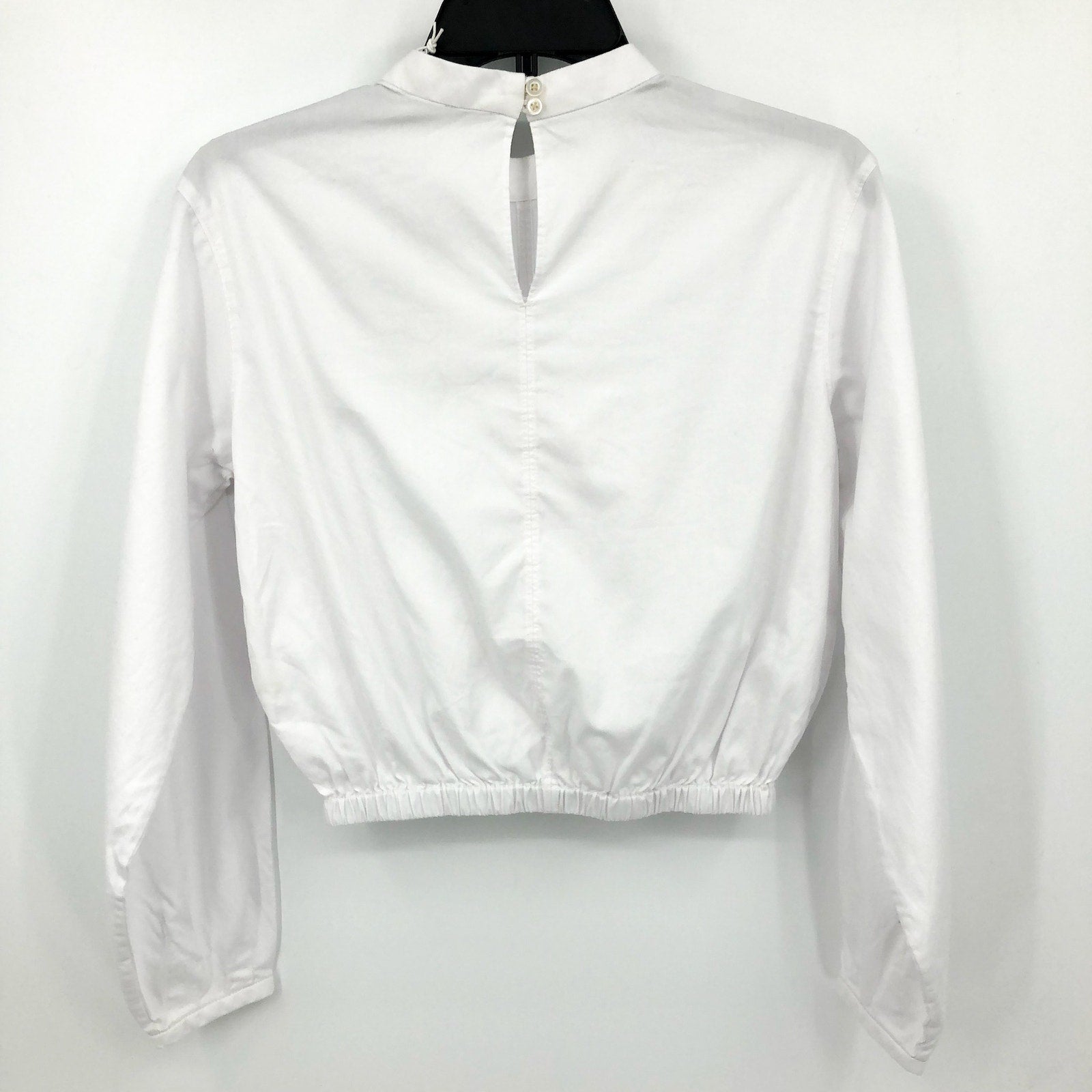 EVERLANE Women's The Mockneck Bubble Top White XXS