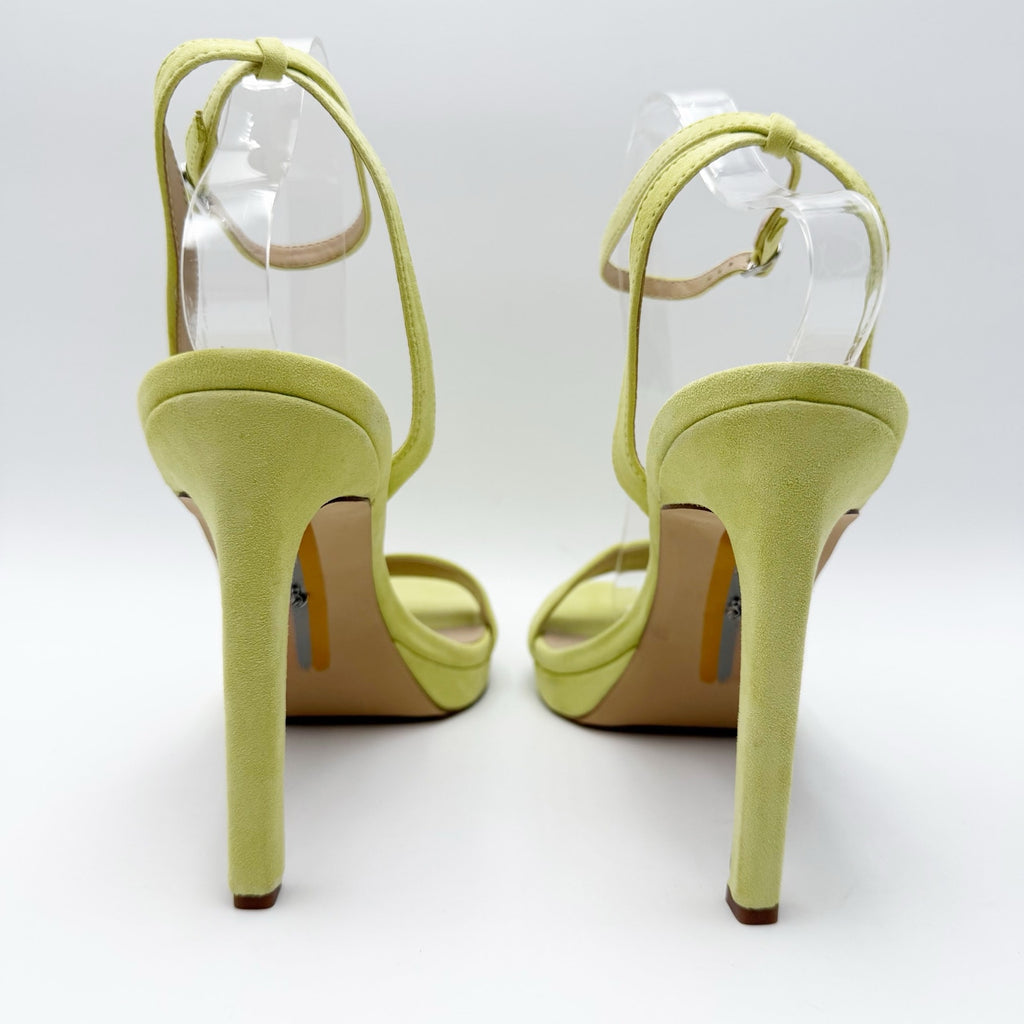Sam Edelman Womens Jade Heeled Sandals Size 10 M Kiwi Green Suede NWOB