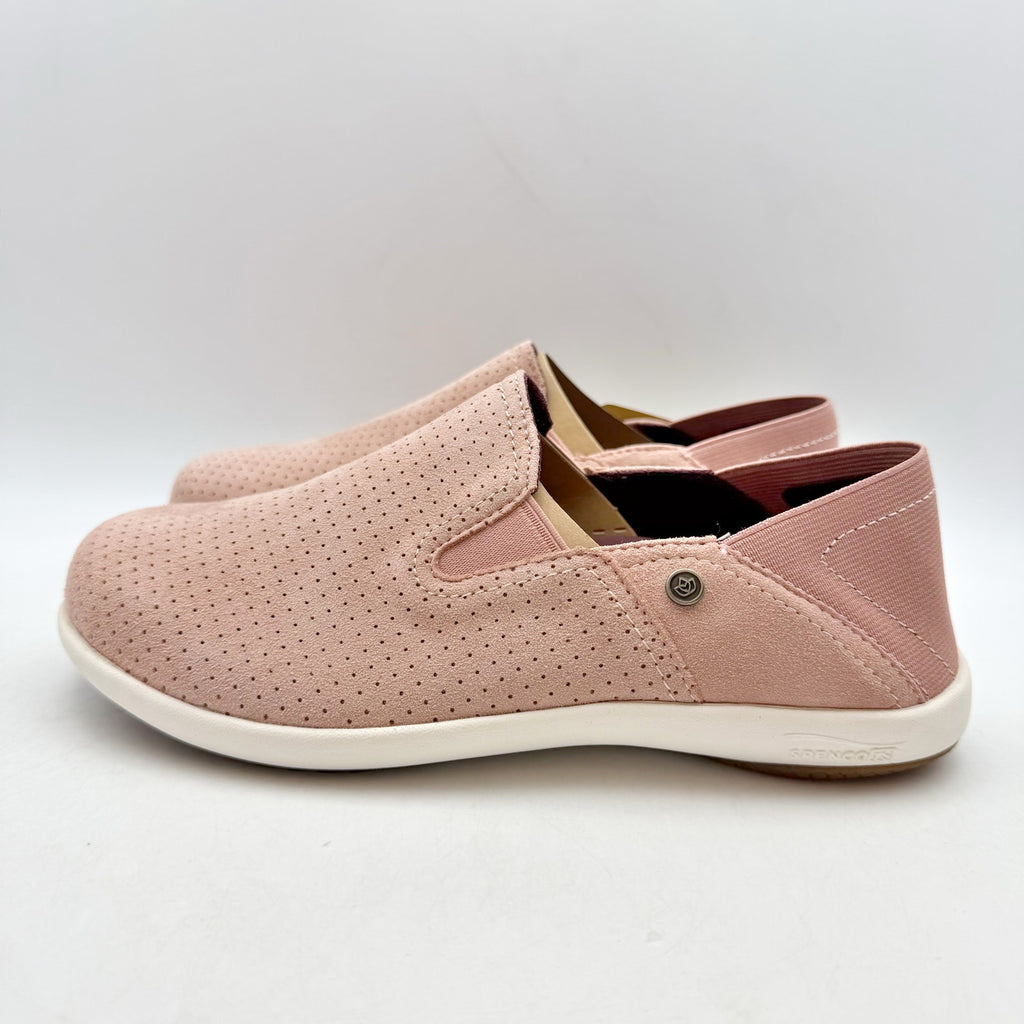 Spenco Womens Siesta Convertible Shoes Size 6 WIDE Pink Suede Casual Slip On NIB