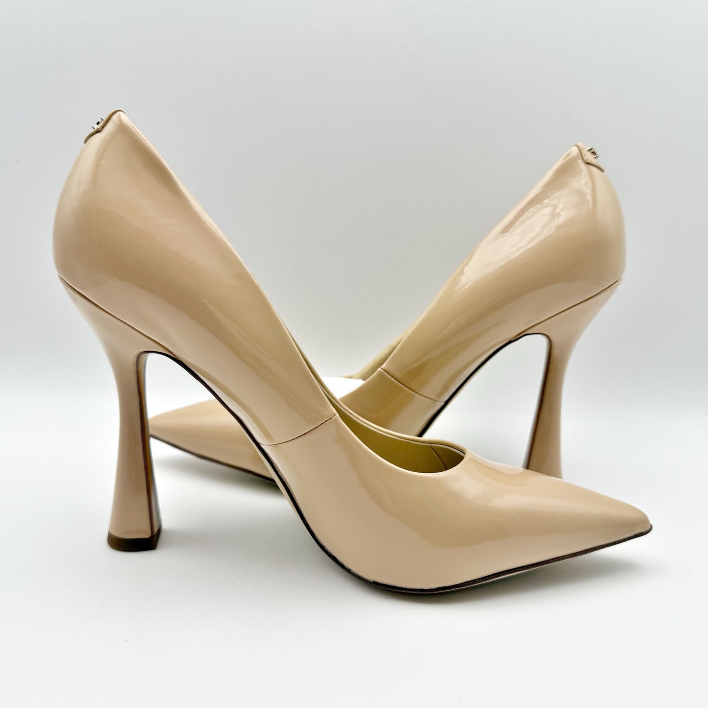 Sam Edelman Womens Antonia Pumps US 7.5 M EU 37.5 Beige Patent Leather NIB