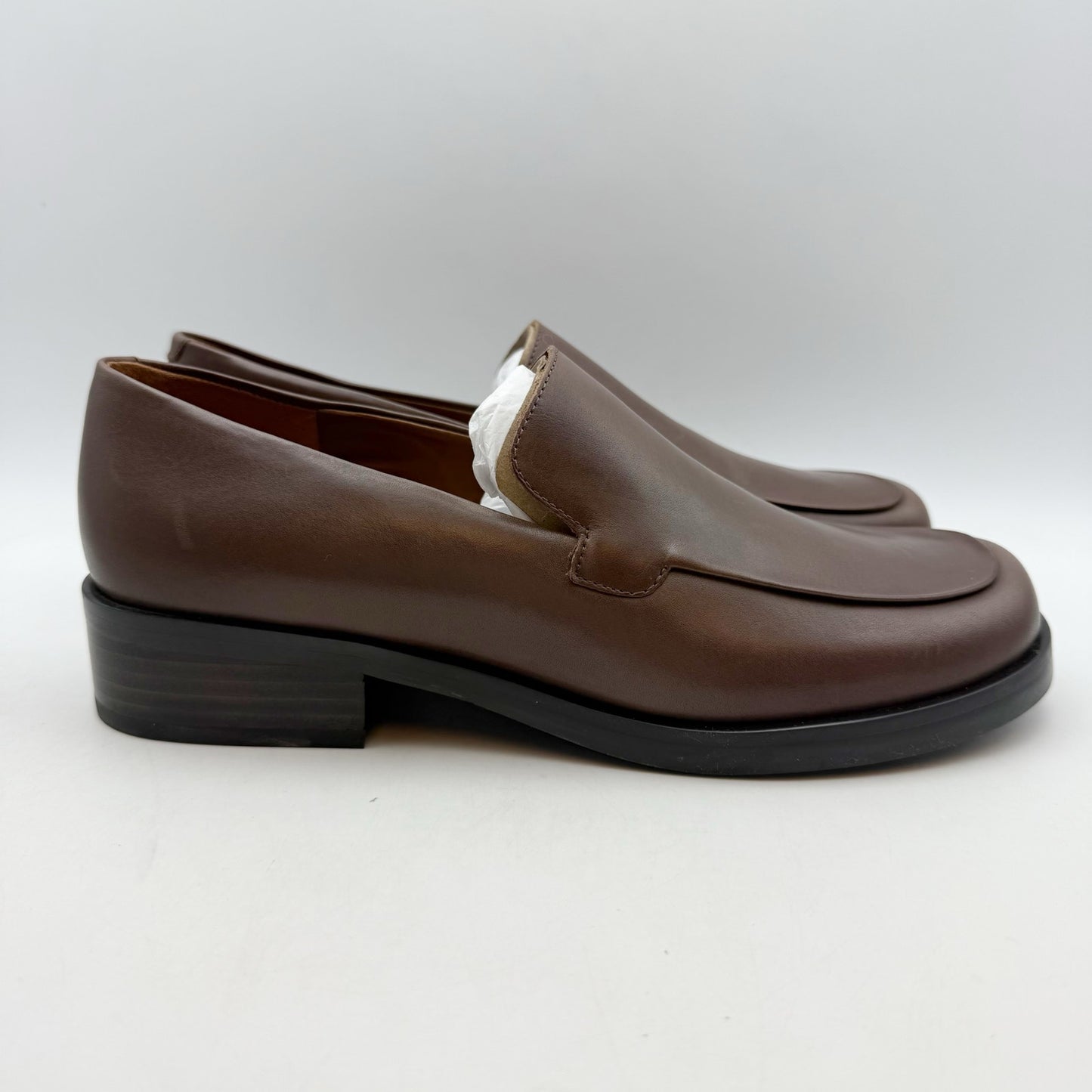Franco Sarto Womens Bocca Loafers US 9 M EU 40 Brown Leather Slip On NWOB