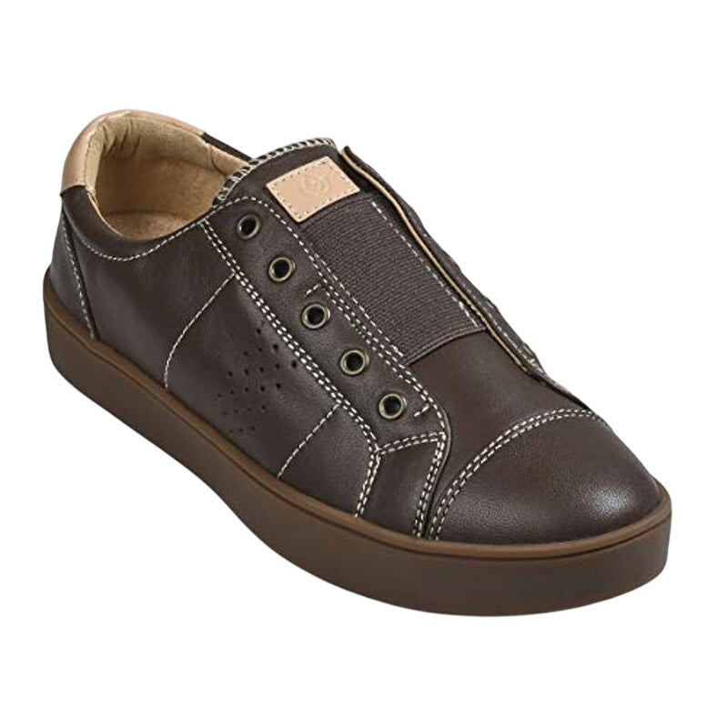 Spenco Womens Malibu Lux Sneakers US 9.5 Brown Espresso Leather Slip On NIB