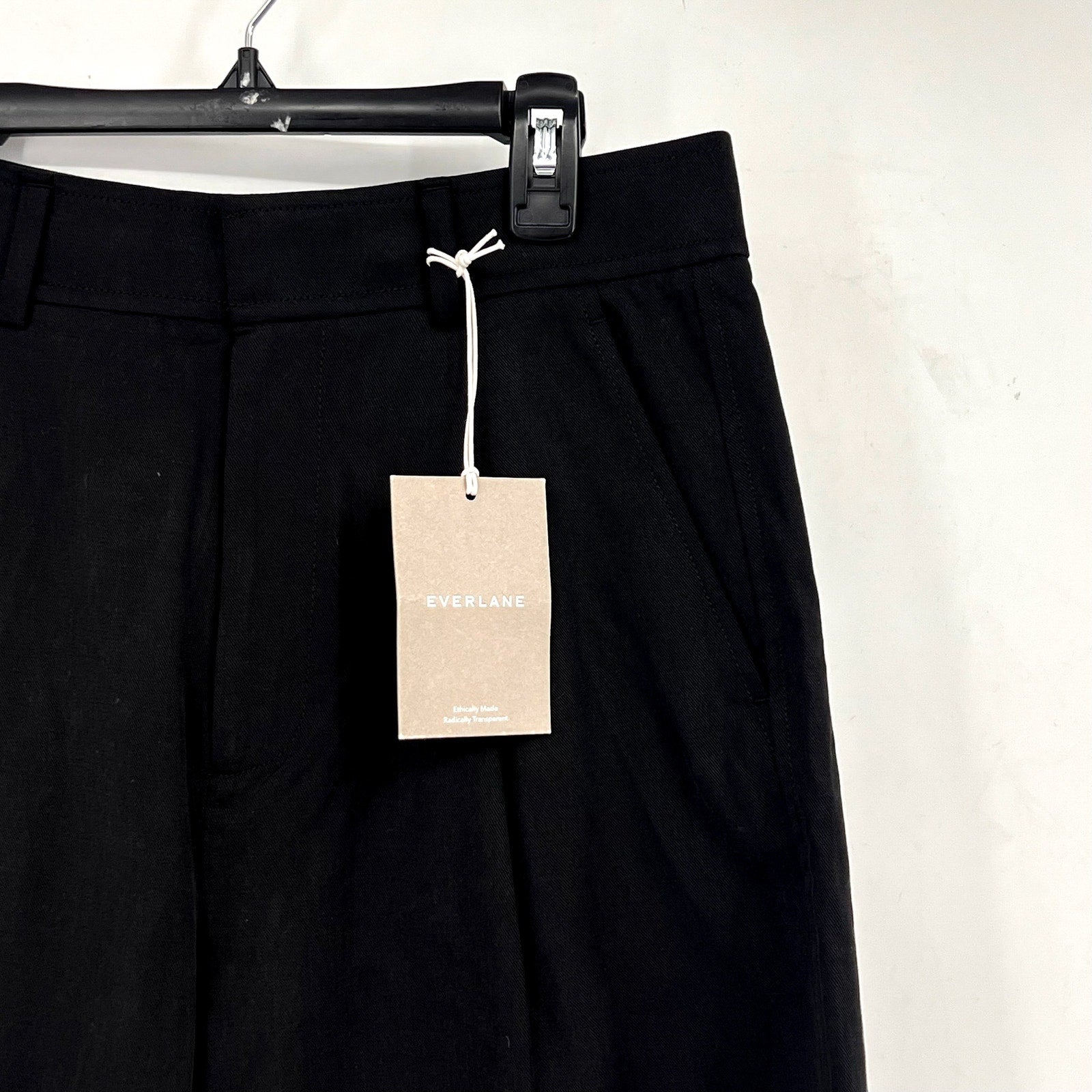 EVERLANE Women's The Way-High Drape Shorts Size 4 Black Pleated NWT
