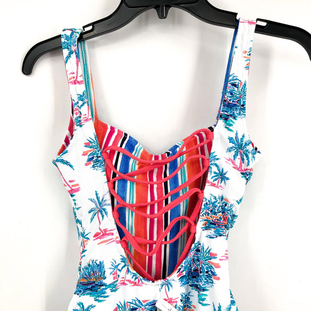 TOMMY BAHAMA Island Cays Oasis One-Piece Swimsuit Size 8 Pink Reversible NWT