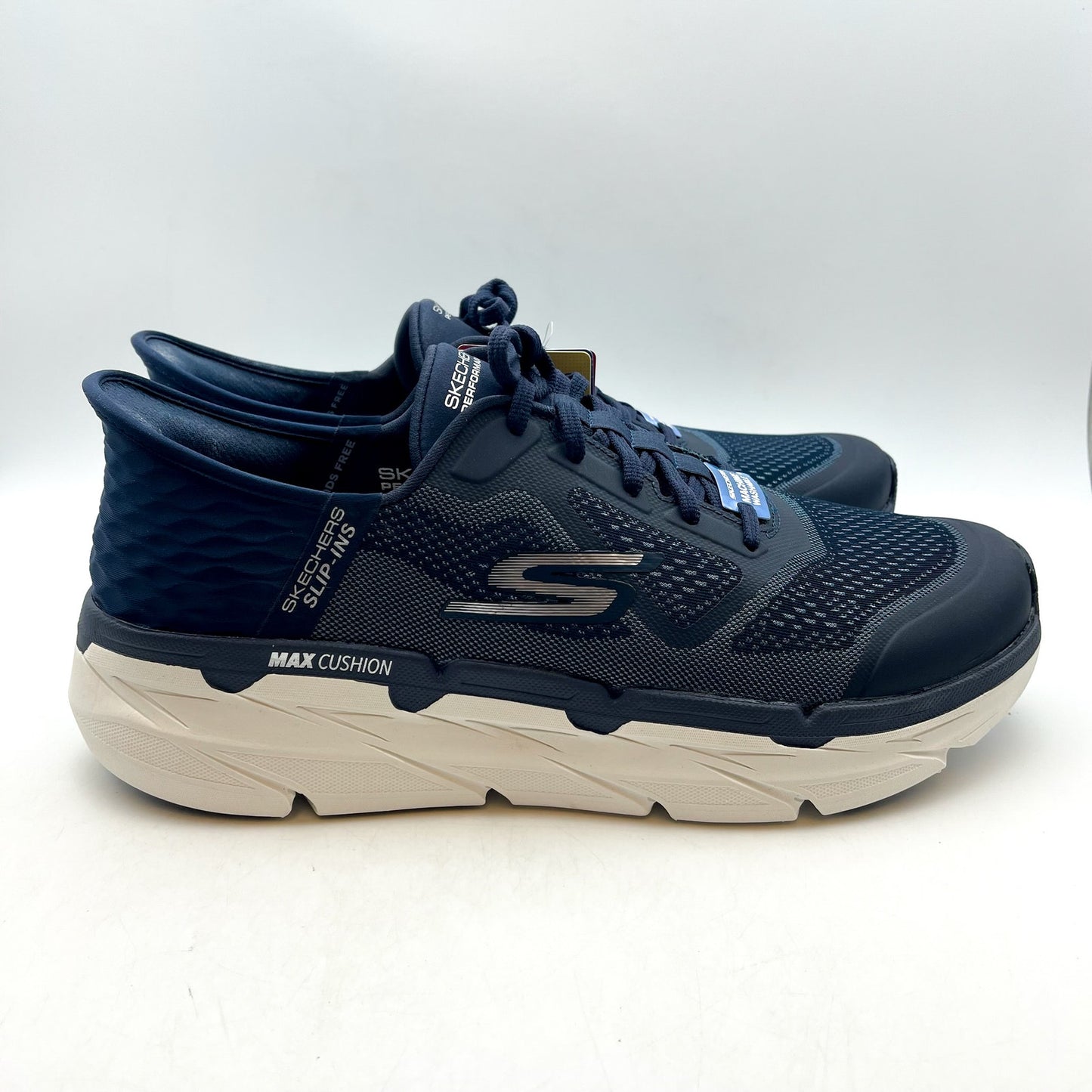 Skechers Mens Max Cushioning Premier Slip-In Sneakers US 13 XWide Blue NWOB