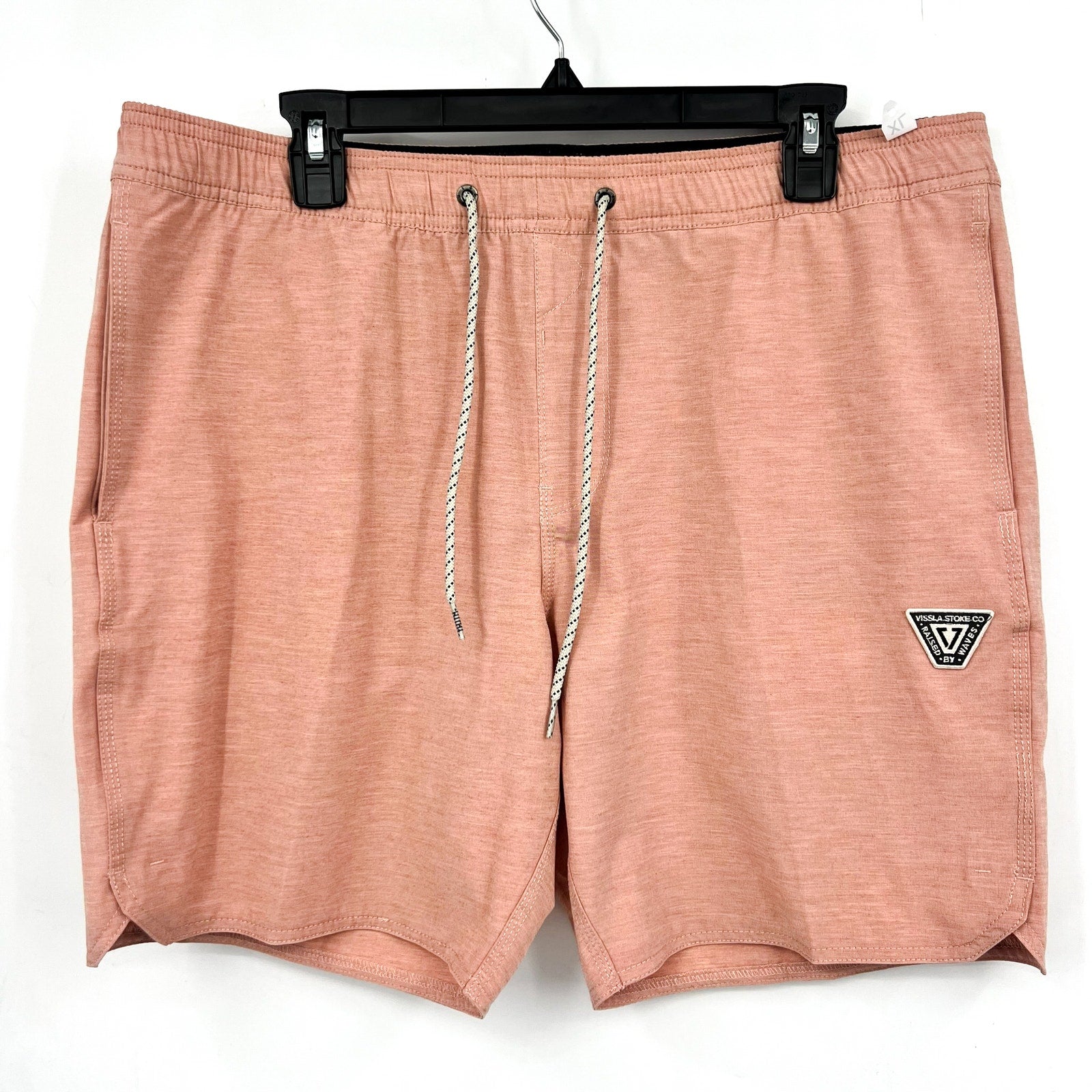 VISSLA Men's Breakers Ecolastic 16.5" Swim Trunks XL Orange Oxide Linerless NWT