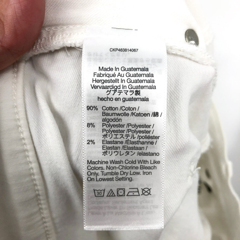 Madewell Womens Skinny Crop Jeans Size 33 US 16 Pure White 9" Mid-Rise MD097 NWT