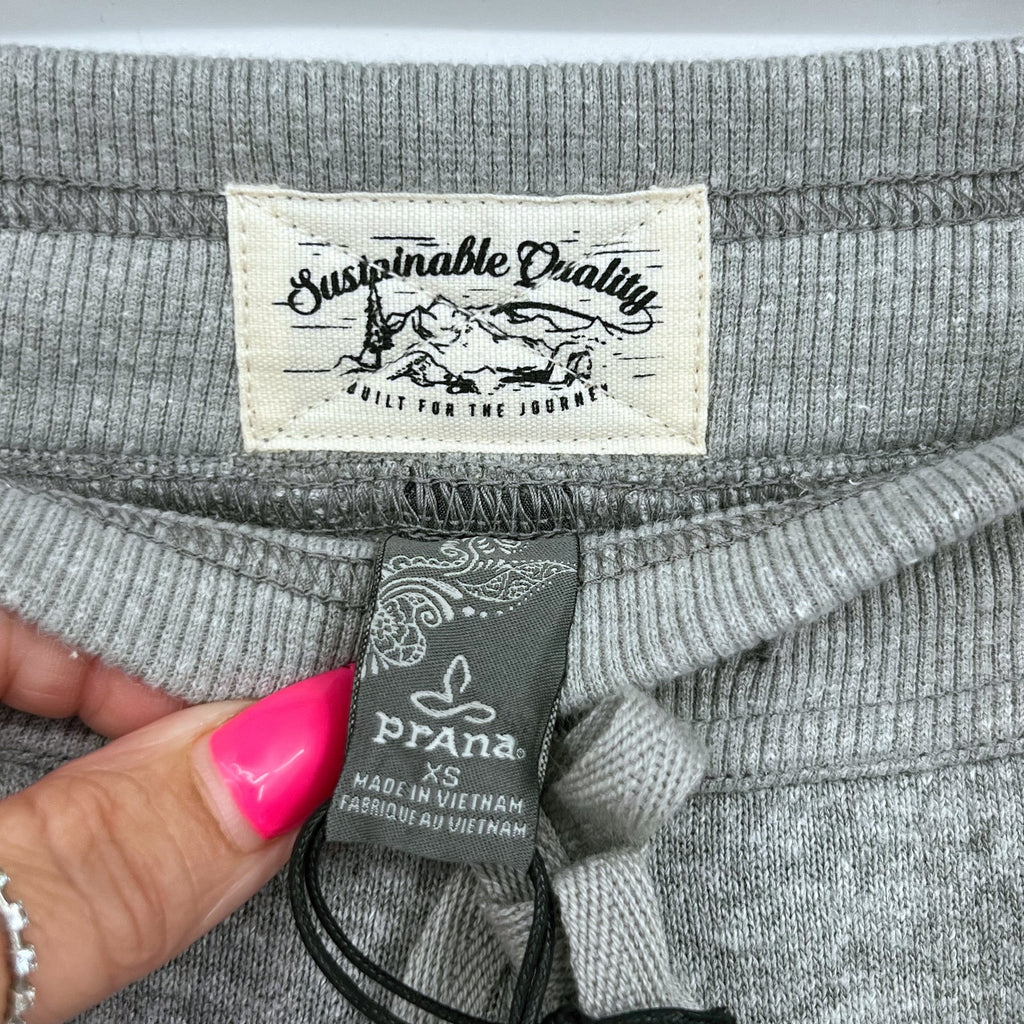 Prana Womens Cozy Up Ankle Joggers XS Heather Grey Sweatpants NWT